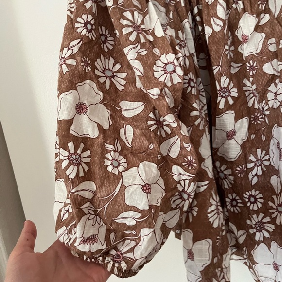 Free People Miss Daisy Ruffle Print Top in Vintage Combo size medium floral - Picture 3 of 9
